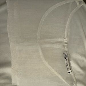 Zara white Sheer Top
